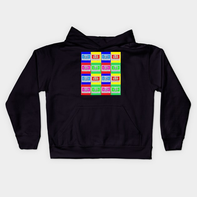 cassettes tapes pop art Kids Hoodie by LowEndGraphics